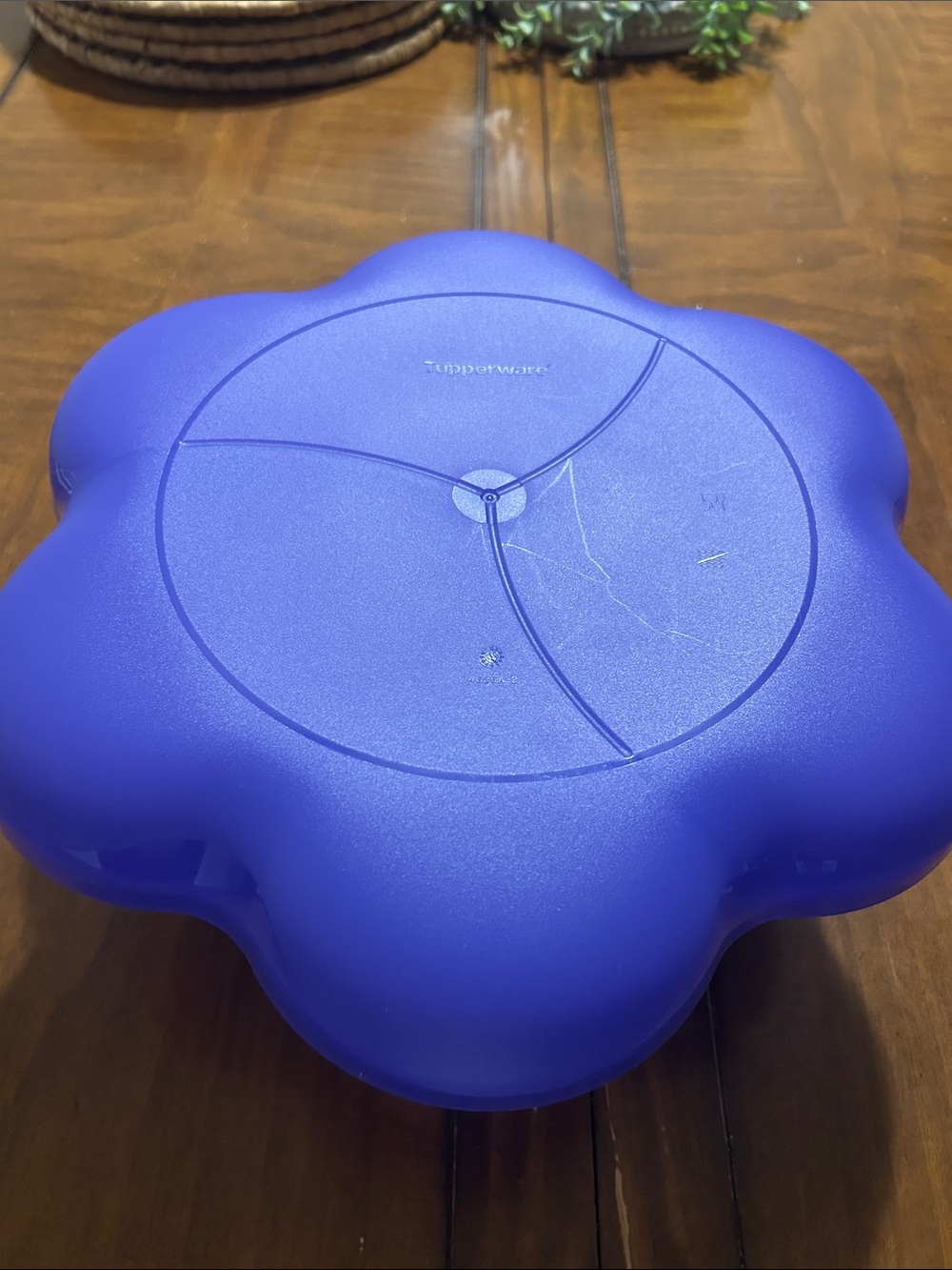 Tupperware Blue Flower-Shaped Snack Organizer